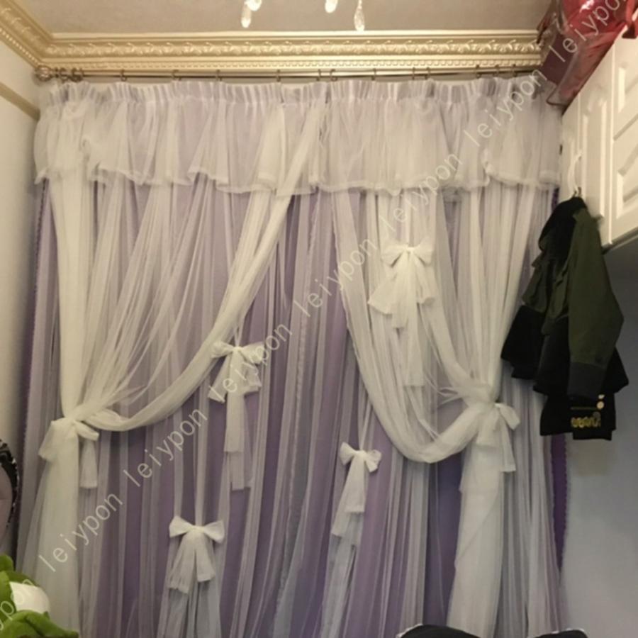 2重カーテン 遮光 姫系 ルームカーテン 遮熱 保温 防寒 子供部屋