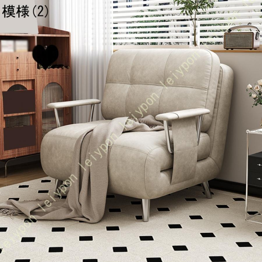 レトロ風 ソファベッド 折りたたみ式 三役兼用 一人暮らし 小スペース対応 小型ソファ コンパクトソファー ベッド/ソファ兼用 客室 書斎 ベランダ 寝室用_8