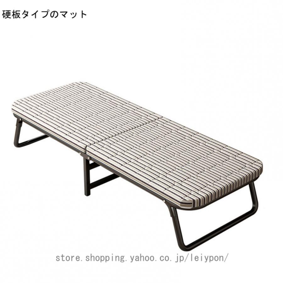 折り畳みベッド シングル 寝れる コンパクト 四つ折り 大人用 オフィス 昼寝 仮眠 休憩 来客用 携帯便利 省スペース 低反発ウレタン マットレス付き 耐荷重_4
