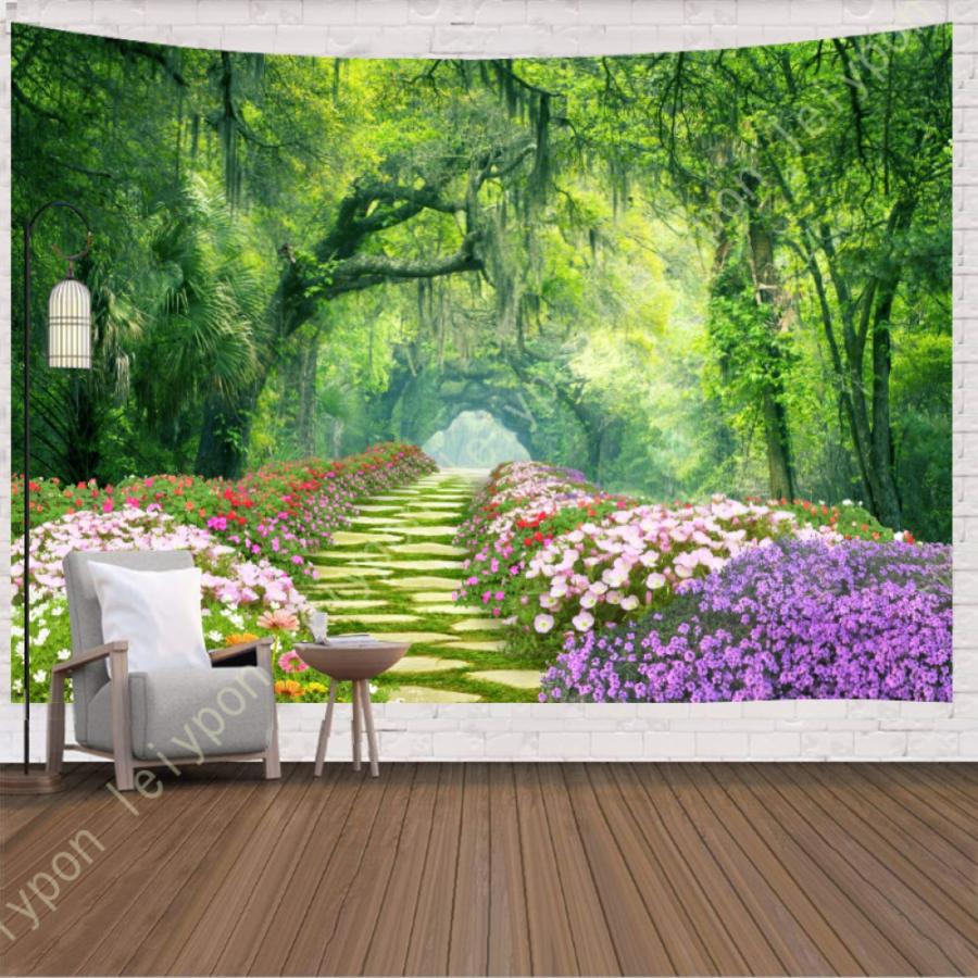 植物 タペストリー 自然風景タペストリー 森 風景 大きい 癒し 部屋