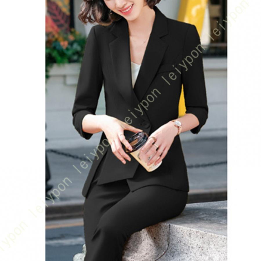 スーツセット パンツスーツ レディース 上下セット セットアップ スーツ フォーマル オフィス ビジネス 通勤 2点セット おしゃれ 無地 春 秋 冬 ジャケット |  | 21