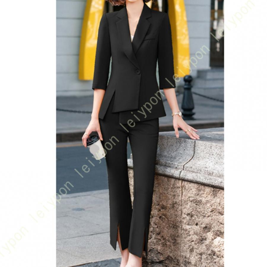 スーツセット パンツスーツ レディース 上下セット セットアップ スーツ フォーマル オフィス ビジネス 通勤 2点セット おしゃれ 無地 春 秋 冬 ジャケット |  | 22
