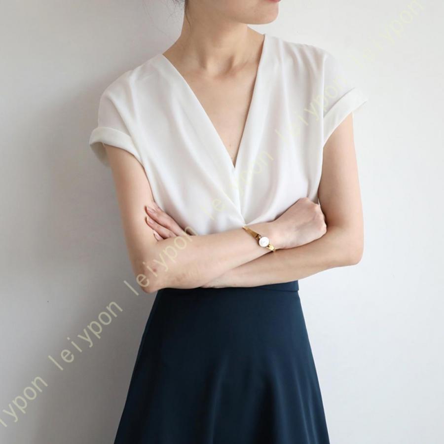 シフォンシャツ レディース ブラウス 夏 オフィス クラシカル シフォン おしゃれ お洒落 大人 細身 トップス カットソー シフォン トップス おしゃれ ミセス