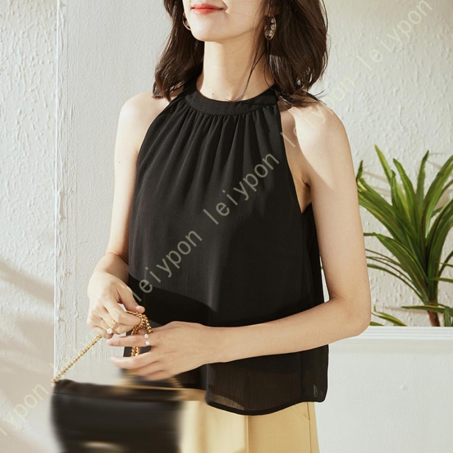 [AYBTO]ブラウス リボンブラウス レディース 大きいサイズ キャミソール ボウタイ ノースリーブ フォーマル パーティー カジュアル ホワイトシャツ シンプル |  | 04