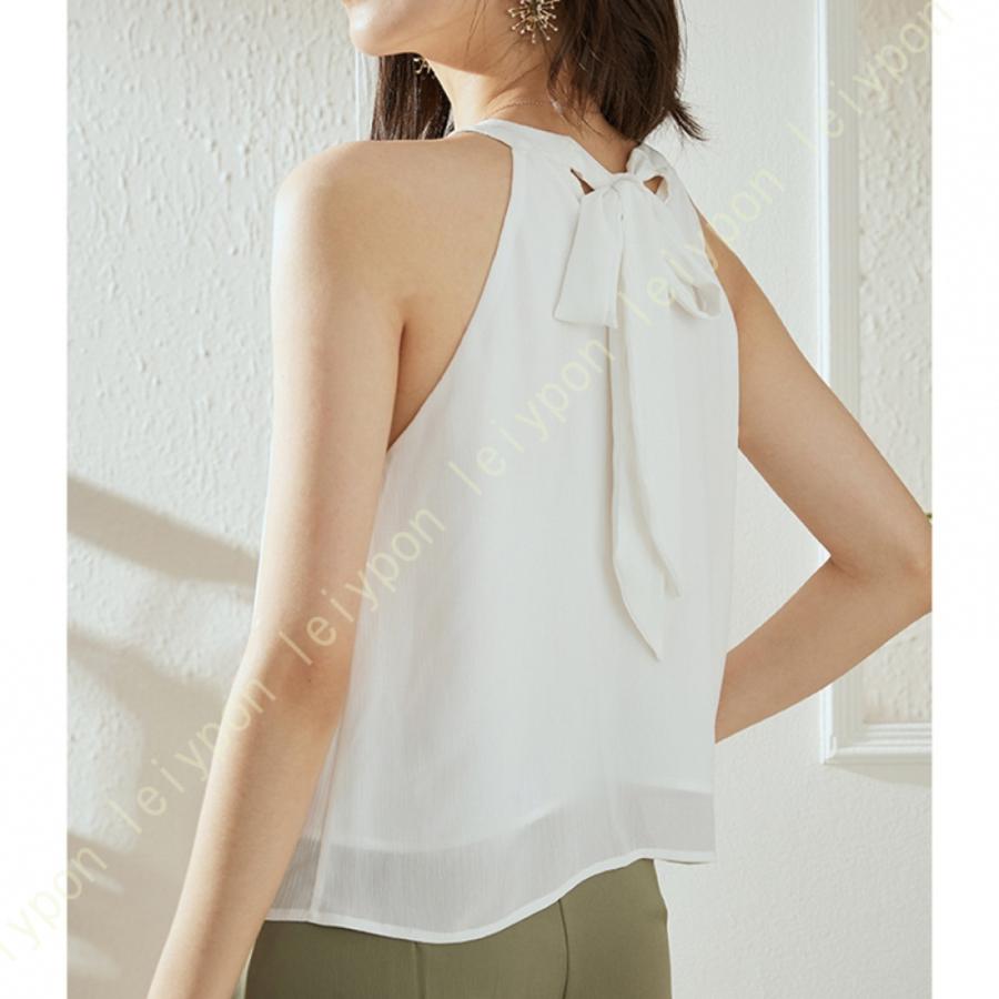 [AYBTO]ブラウス リボンブラウス レディース 大きいサイズ キャミソール ボウタイ ノースリーブ フォーマル パーティー カジュアル ホワイトシャツ シンプル |  | 08