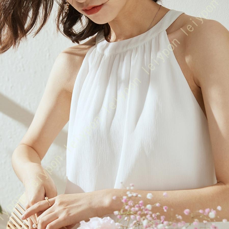 [AYBTO]ブラウス リボンブラウス レディース 大きいサイズ キャミソール ボウタイ ノースリーブ フォーマル パーティー カジュアル ホワイトシャツ シンプル |  | 10