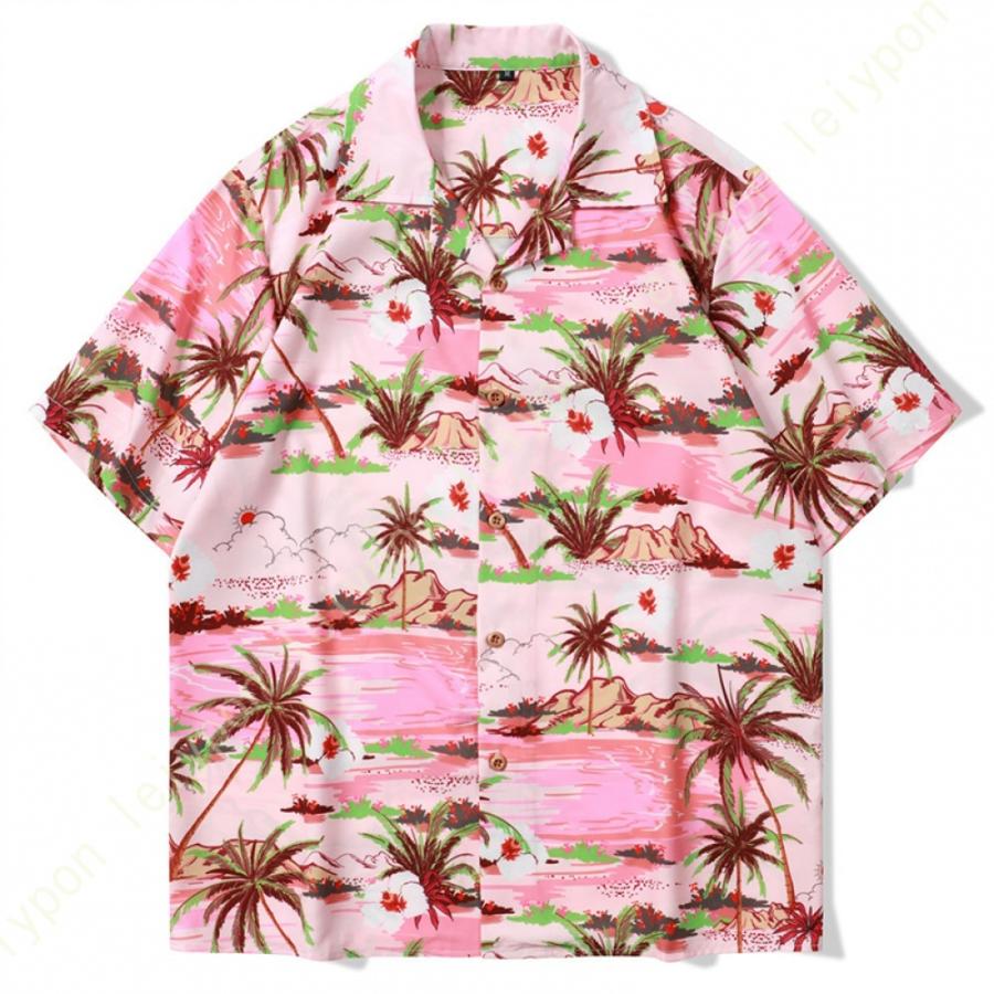 ブラウス アロハシャツ レディース メンズ 夏 ハワイ風 ゆったり 大きいサイズ ビッグシャツ シフォンブラウス おしゃれ 着痩せ UVカット シンプル トップス