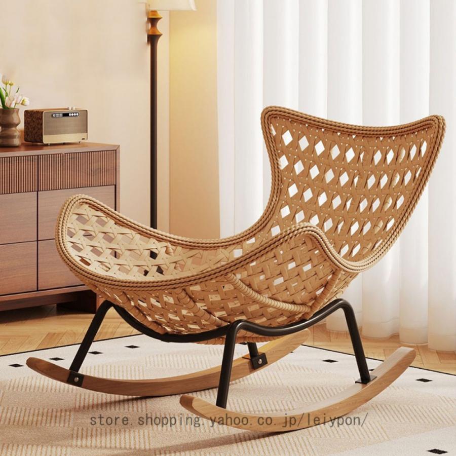 ロッキングチェア 籐ロッキングチェア 戸外籐揺り椅子 昼寝怠惰な