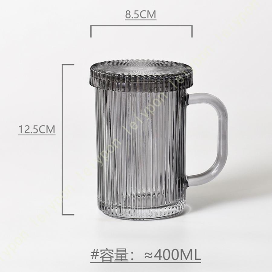 耐熱 グラス マグ コップ ガラス かわいい 食器 おしゃれ 490ml マグカップ 持ち手 保温 倒れない 計量カップ 透明 ガラス製 北欧 保存容器 シンプル 引越し｜leiypon｜12