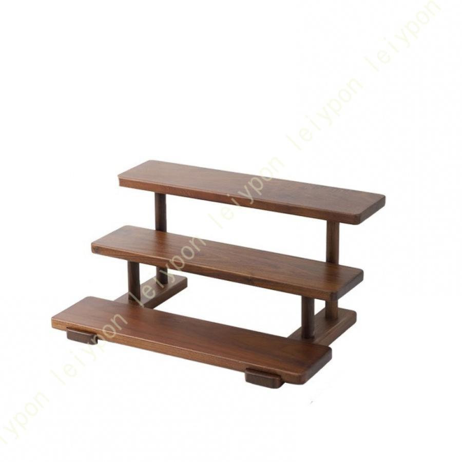 ディスプレイスタンド 木製 卓上 フィギュア 雛壇 ひな壇 実木台面