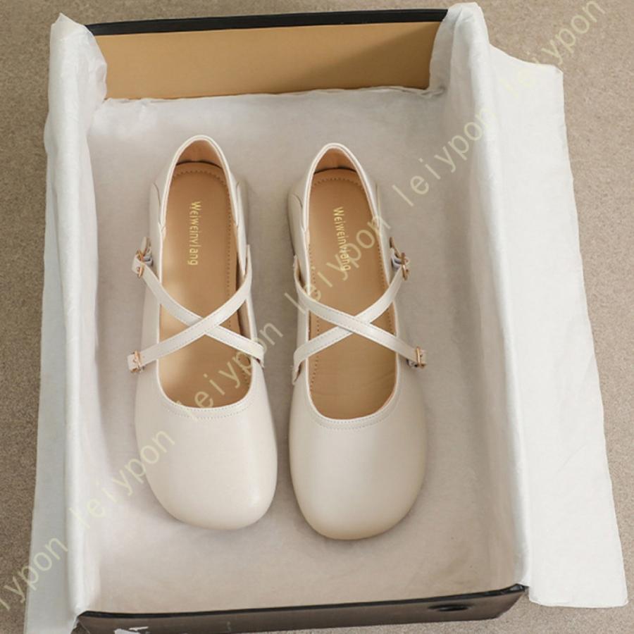 バレエシューズ パンプス 痛くない 旅行 優しい 軽い ベルト ローヒール 大きいサイズ 小さいサイズ エナメルパンプス レディース 女性用 靴 シューズ_6