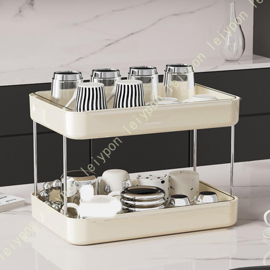 キッチンラック 調味料ラック 浴室用ラック カップホルダ 収納ラック 置き型 2段 シャンプーラック シャワー お風呂収納ラック バスラック 調味料 | 