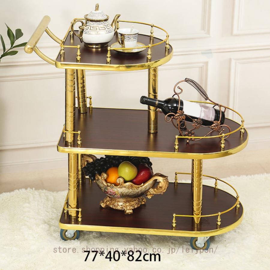 2段キッチントロリー、キャスター付きキッチンカート、大容量キッチン