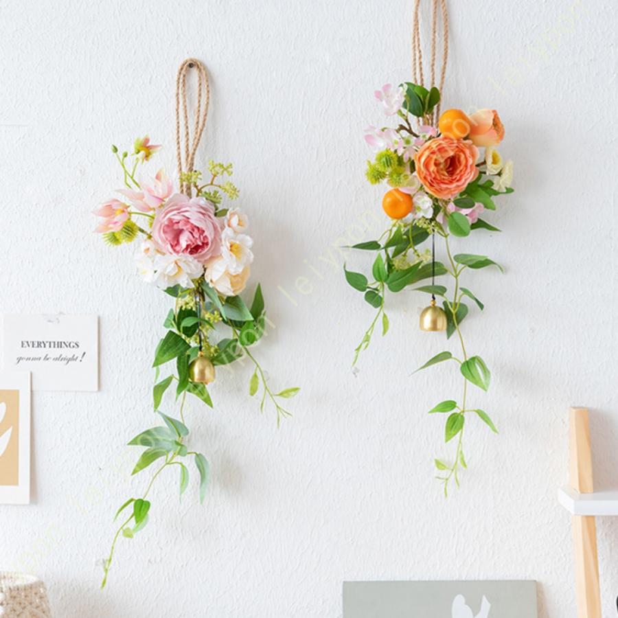 ウォールグリーン　フラワー壁掛け　ホワイトローズ　1m ウォールグリーン フラワー壁掛け ホワイトローズ 1m