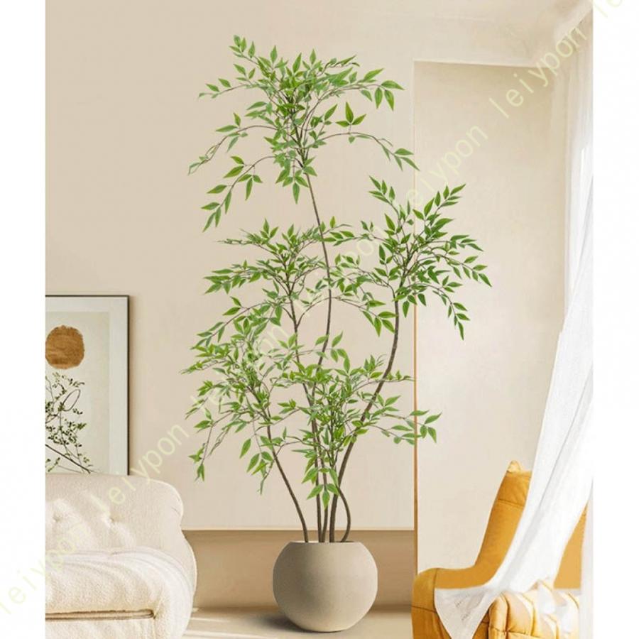 南天竹 大型 フェイクグリーン 侘寂風 インテリア人工観葉植物
