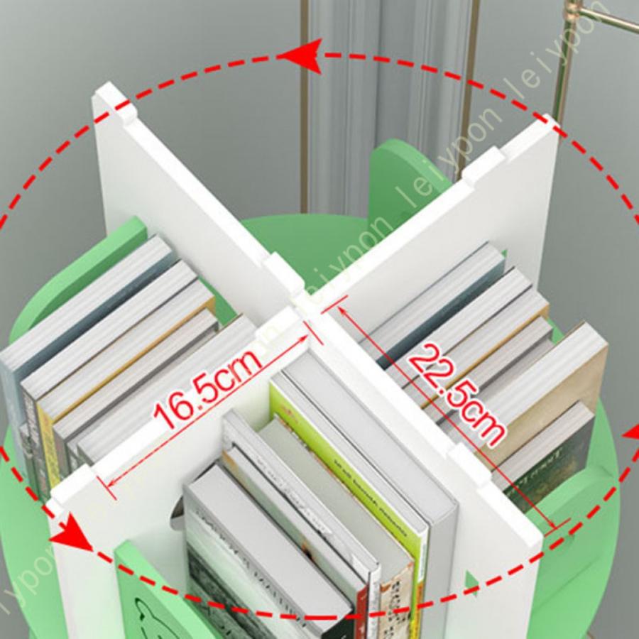 本棚 回転 本収納 回転式本棚 大容量 絵本棚 本収納 多目的ラック 子供 本棚 棚 飾り棚 雑誌 小説 絵本 教科書 書類 CD DVD フィギュア ラック ディスプレイ |  | 04