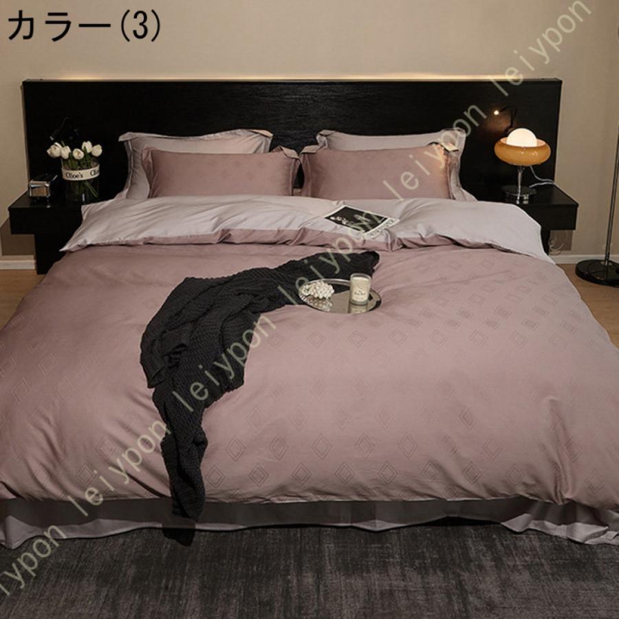 姫系 掛け布団カバー 4点セット 可愛い 布団カバー 寝具カバーセット 花柄 春夏 ベッドカバー 綿100％ 洋式 敷き布団カバー ホテル おしゃれ 枕カバー_11