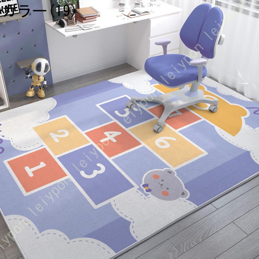 ルームマット いちご柄 道路柄 デスクカーペット デスクマット