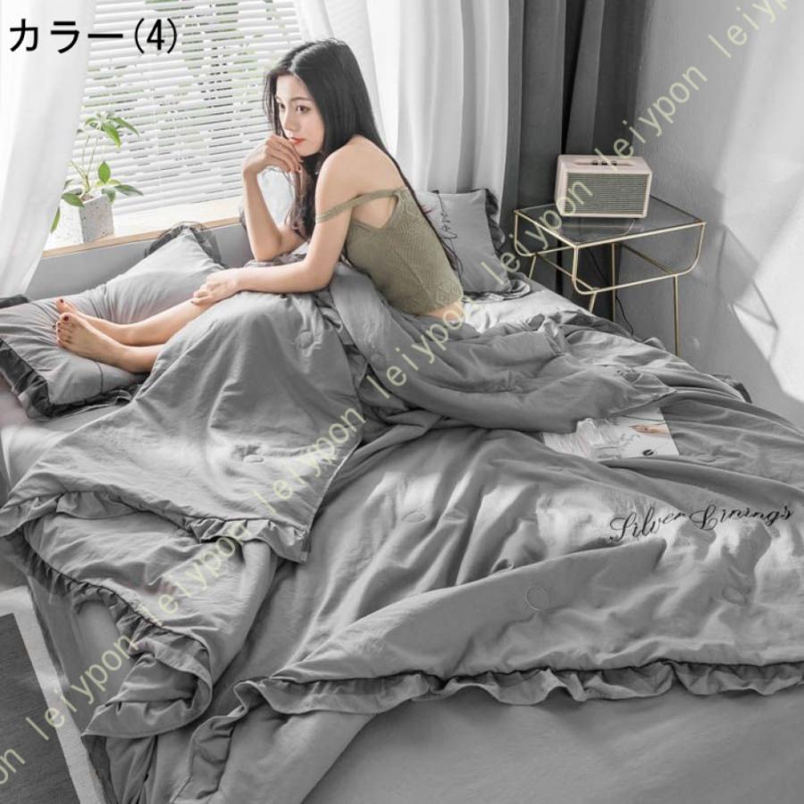 ガーゼケット 北欧 シンプル 肌に優しい ブランケット 吸汗速乾 膝掛け ソフトタッチ 昼寝用 冷房対策 インテリア 寝具 おしゃれ フリル オールシーズン_12