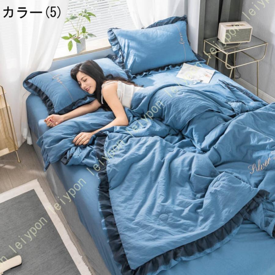 ガーゼケット 北欧 シンプル 肌に優しい ブランケット 吸汗速乾 膝掛け ソフトタッチ 昼寝用 冷房対策 インテリア 寝具 おしゃれ フリル オールシーズン_13
