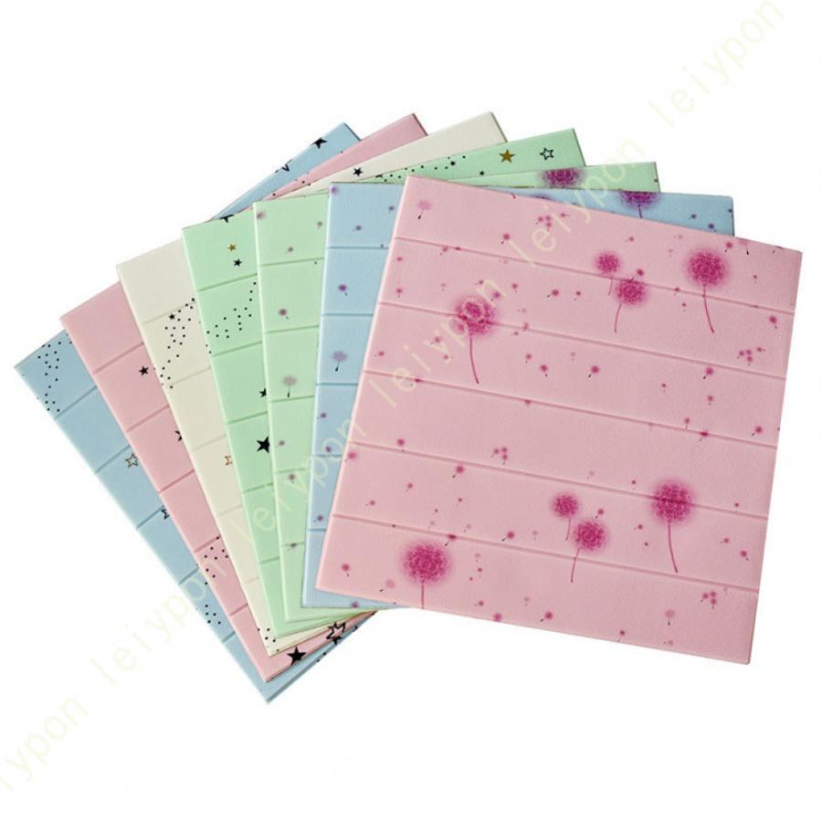 DIY 3D 壁紙シール のり付き リメイクシート 補修 ウォールステッカー おしゃれ 無地 クッションブリック 壁紙 立体 大理石調 レンガシール 簡単リフォーム | 