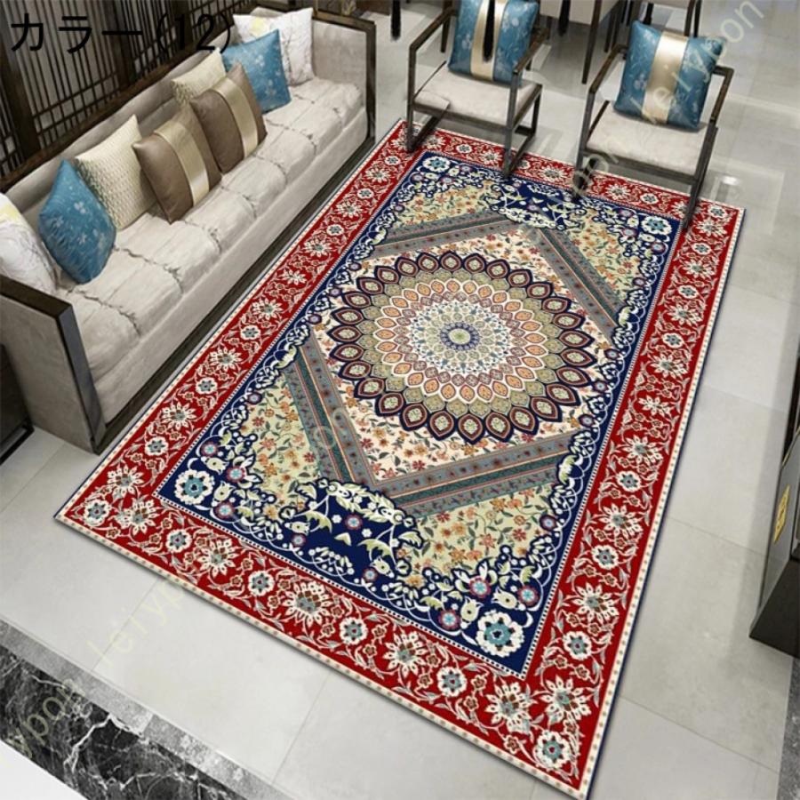 ラグマット ラグ おしゃれ 北欧 エスニック カーペット 洗える 夏 冬用 ヴィンテージ風 ラグカーペット 洗濯機洗い可能 抗菌防臭 滑り止め可能 傷防止 |  | 12