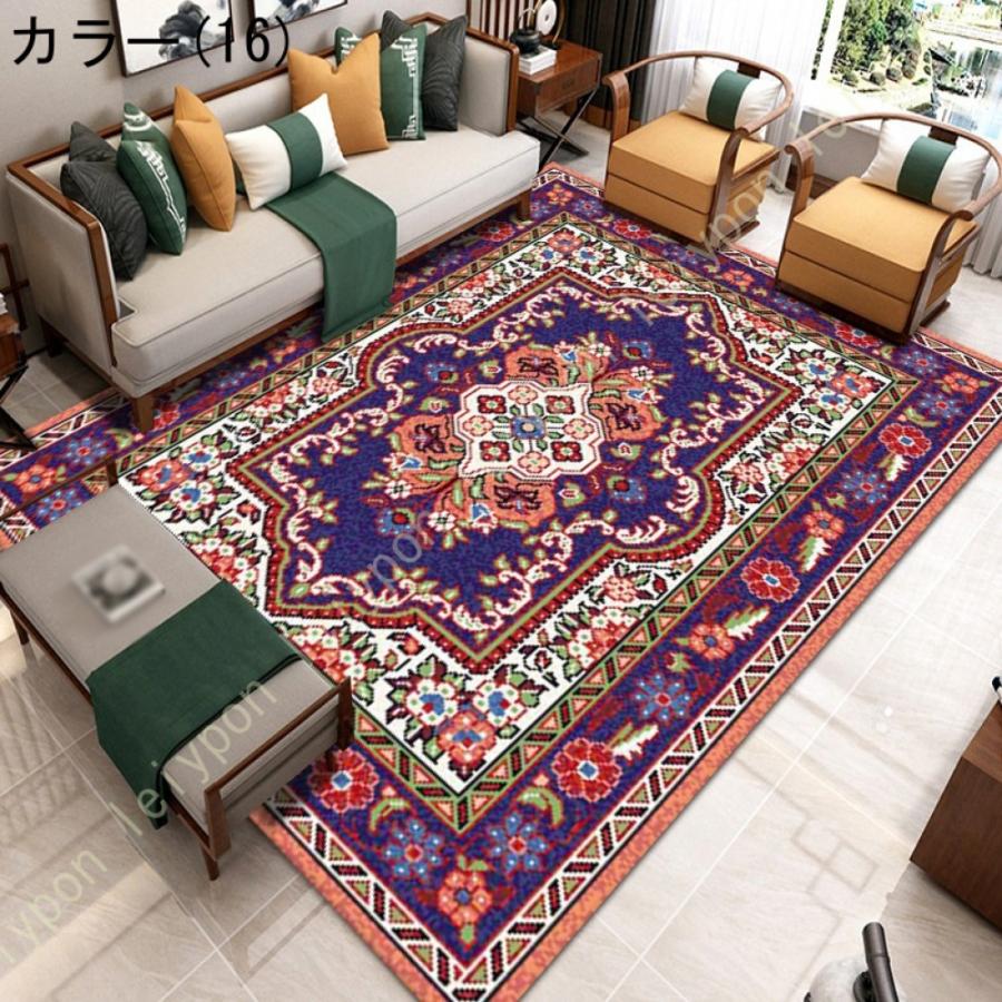 ラグマット ラグ おしゃれ 北欧 エスニック カーペット 洗える 夏 冬用 ヴィンテージ風 ラグカーペット 洗濯機洗い可能 抗菌防臭 滑り止め可能 傷防止 |  | 16