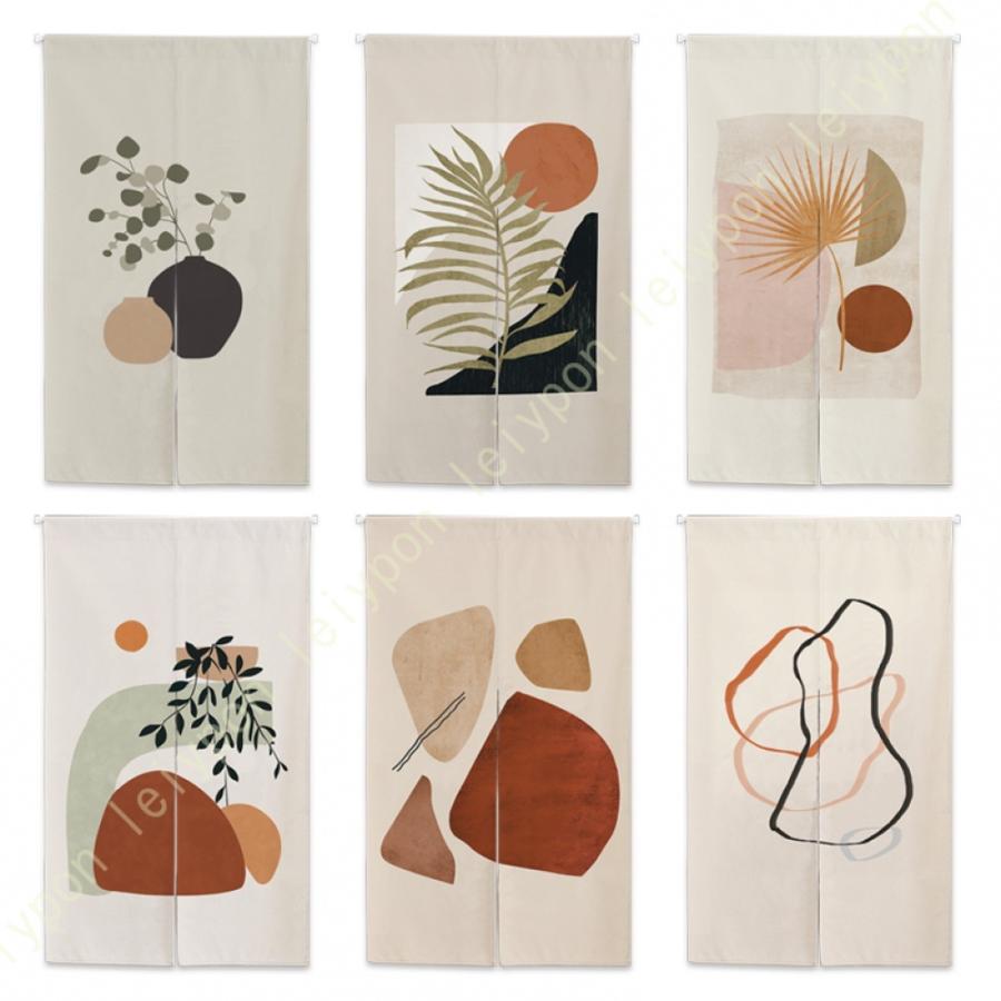 カーテン 間仕切り のれん おしゃれ 北欧 ドアカーテン 目隠し 取り付け簡単 洗える 半間暖簾 ショート丈 半遮光 断熱 部屋仕切り インテリア カフェカーテン |  | 15