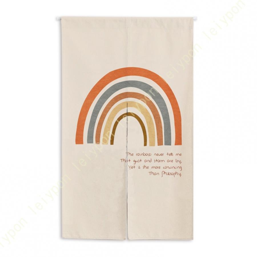 カーテン 間仕切り のれん おしゃれ 北欧 ドアカーテン 目隠し 取り付け簡単 洗える 半間暖簾 ショート丈 半遮光 断熱 部屋仕切り インテリア カフェカーテン |  | 02