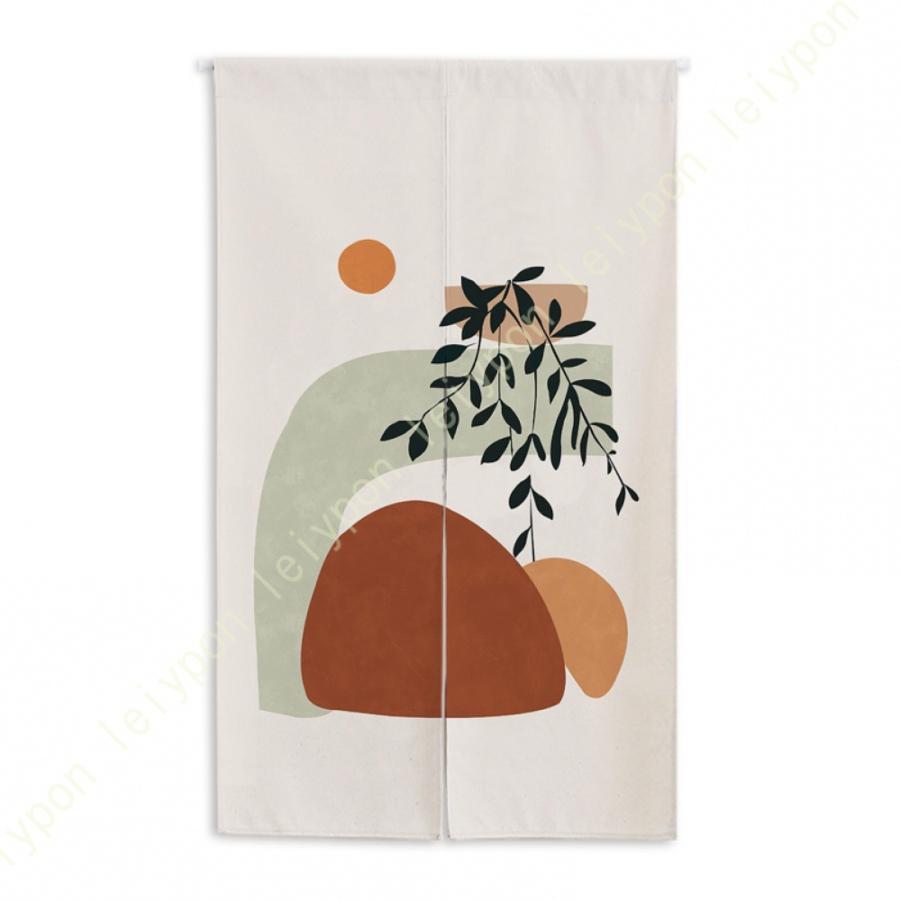 カーテン 間仕切り のれん おしゃれ 北欧 ドアカーテン 目隠し 取り付け簡単 洗える 半間暖簾 ショート丈 半遮光 断熱 部屋仕切り インテリア カフェカーテン |  | 04