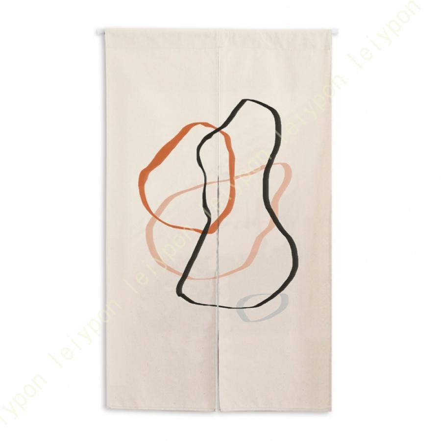 カーテン 間仕切り のれん おしゃれ 北欧 ドアカーテン 目隠し 取り付け簡単 洗える 半間暖簾 ショート丈 半遮光 断熱 部屋仕切り インテリア カフェカーテン |  | 07