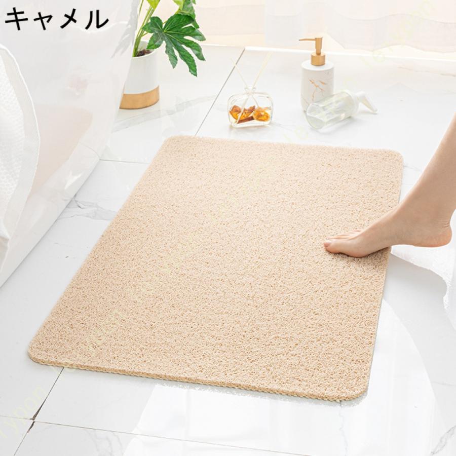お風呂マット 滑り止め バスマット 浴室マット 水はけ 洗える キッチンマット 低反発 長方形 フリーカット 玄関マット 泥落とし マット 北欧 おしゃれ |  | 08