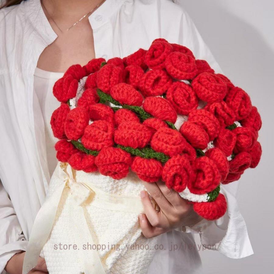 ブランケット 毛布 バラ カラフル 装飾用 バラの花束 手作り 毛糸玉