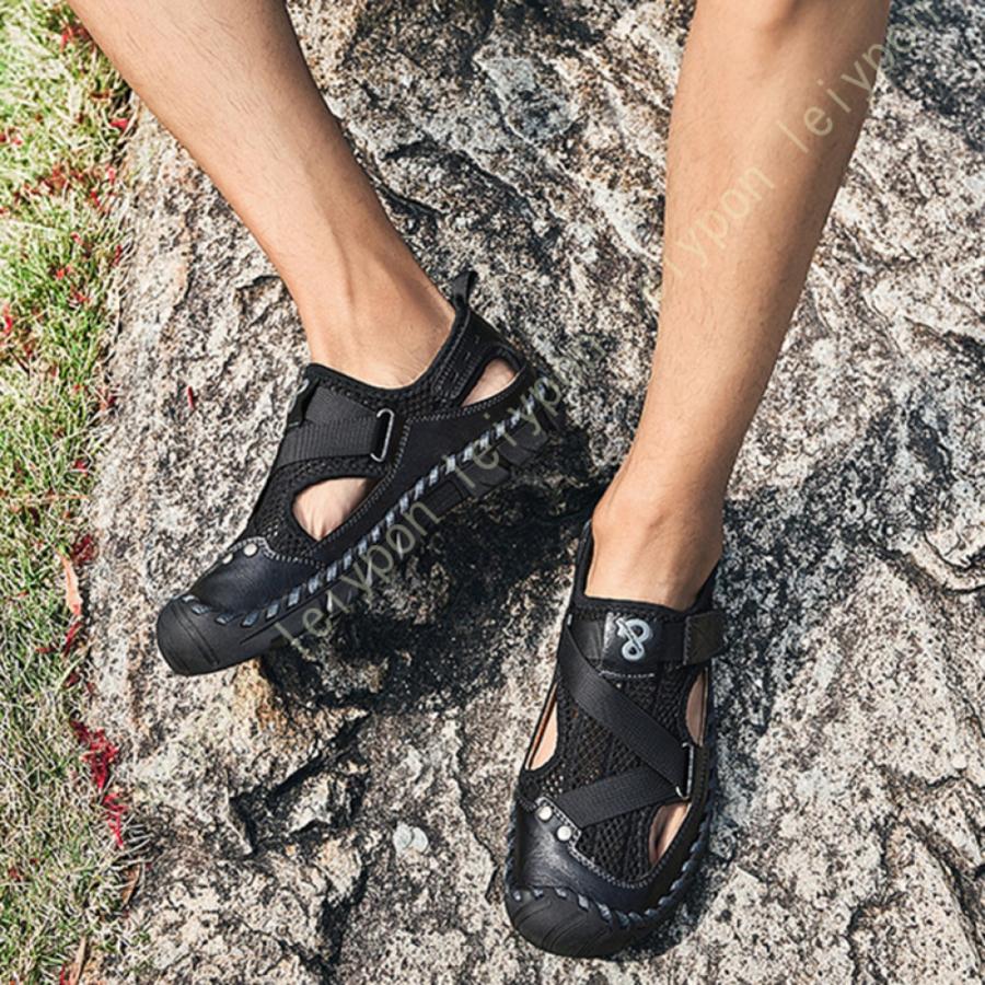 romi様⭐︎新品未使用⭐︎COLEHAAN 22センチ　クレシダラグサンダル メンズ サンダル 革 スポーツサンダル 夏 つま先保護 アウトドア