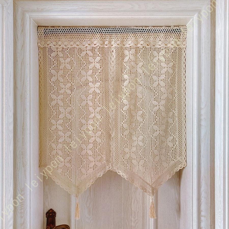 短いのれん おしゃれ クラシック 暖簾 ヴィンテージ レトロ ベージュカーテン フリンジ付き 虫除け 蚊取り 玄関用 ドア用レースカーテン ドアカーテン S5l F34 5scyq44 Leiypon 通販 Yahoo ショッピング