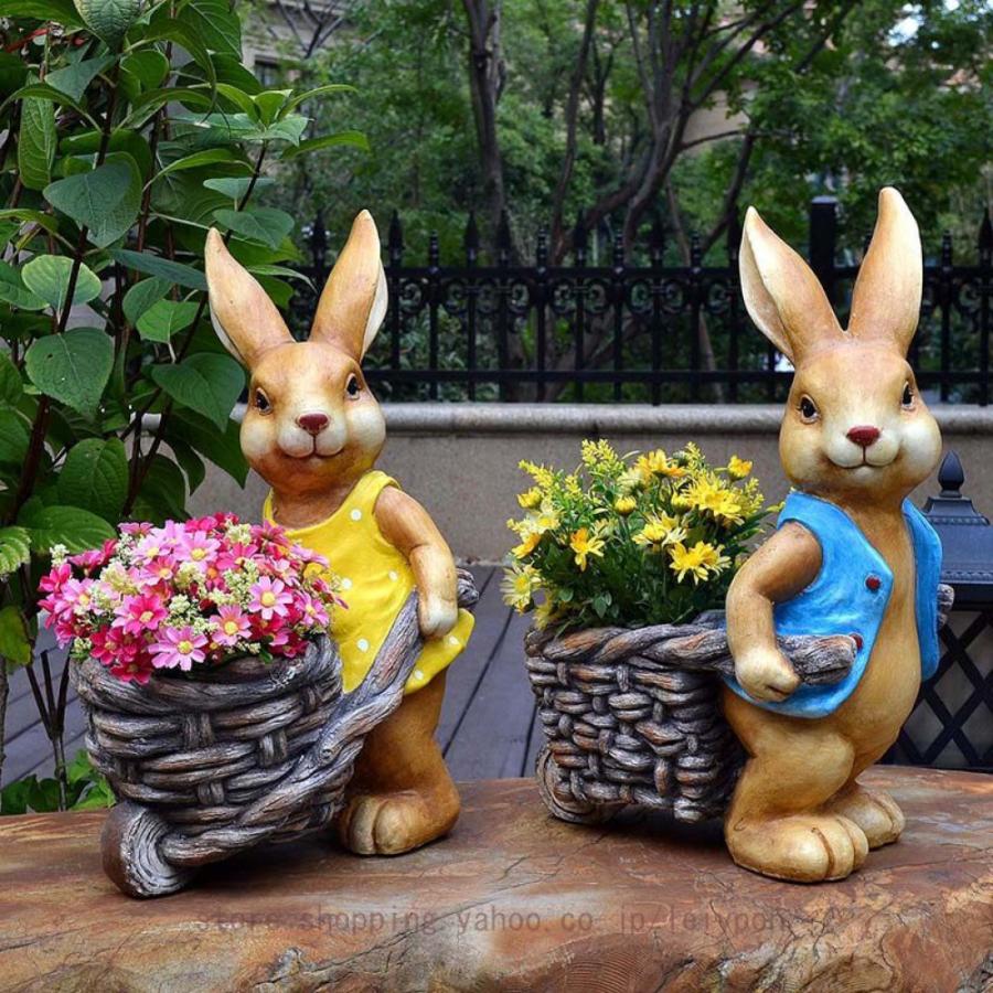 ガーデニング雑貨 ガーデンオーナメント うさぎ 置物 ガーデン