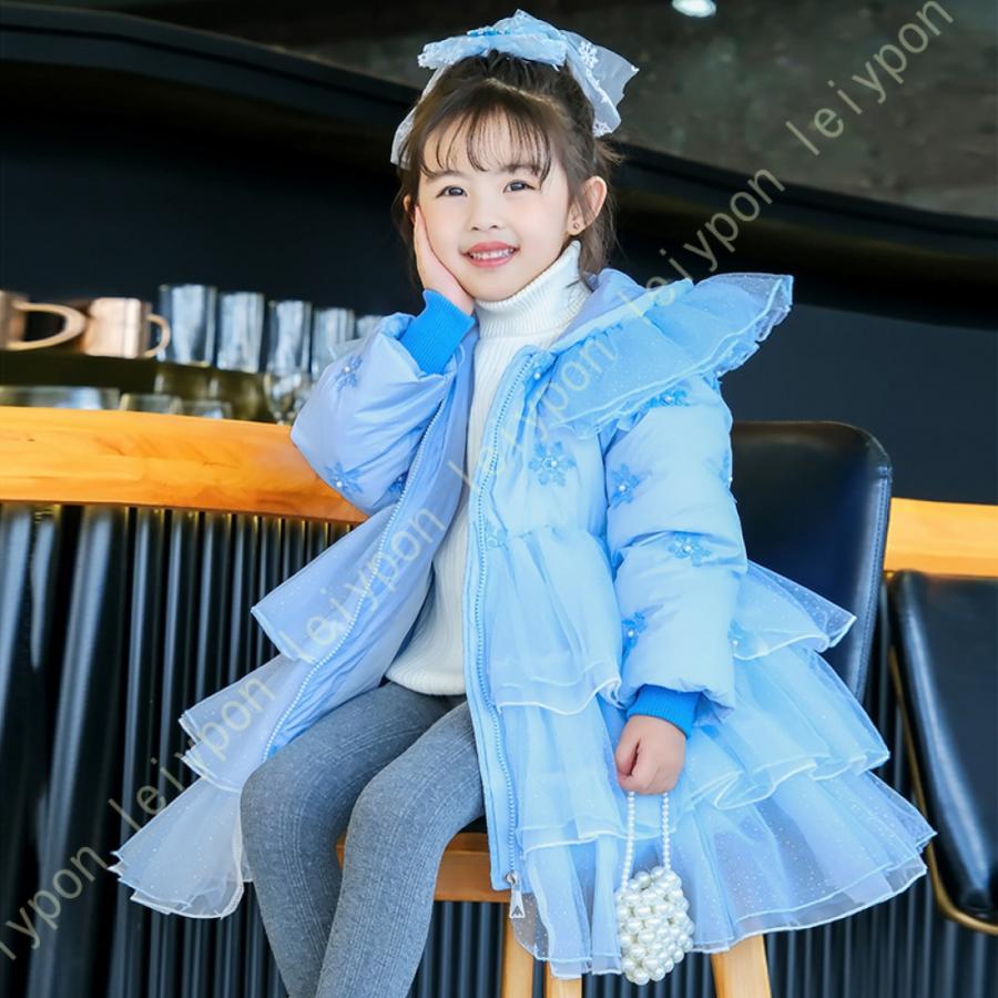 ロリータ 子ども服 ロング丈 女の子 ダウン コート 子供 ジュニア 