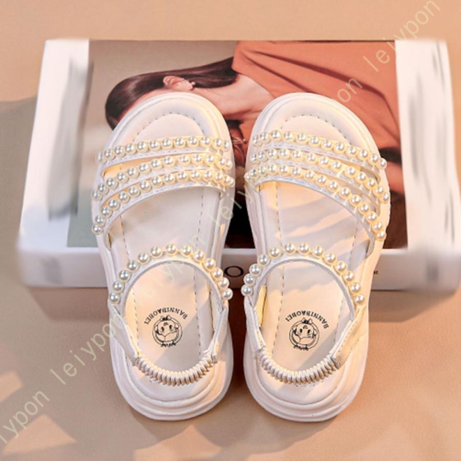 可愛い ベビー 子供 女の子 サンダル つま先 保護 蝶結び モチーフ フォーマル 靴 履きやすい キッズサンダル ビーチサンダル リボンモチーフ ガールズ_7