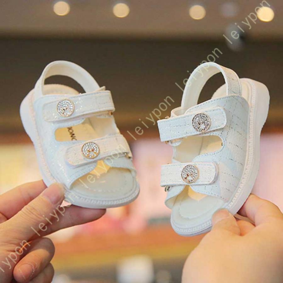 子ども靴 子供サンダル キッズサンダル 夏 フラワー飾り サンダル 履きやすい おしゃれ 女の子 マジックテープ サマーサンダル 歩きやすい 親子コーデ_17