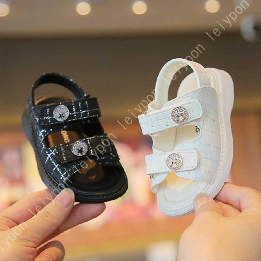 子ども靴 子供サンダル キッズサンダル 夏 フラワー飾り サンダル 履きやすい おしゃれ 女の子 マジックテープ サマーサンダル 歩きやすい 親子コーデ_9