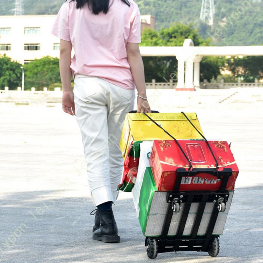 キャリーカート 折りたたみ 軽量 耐荷重 ハンドキャリー 台車 伸縮 荷物 運搬 アウトドア キャンプ 持ち運び キャリーワゴン 災害時 キャスター付き_7