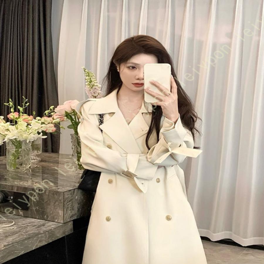 トレンチコート レディース ロング丈 春秋コート ベルト付き トレンチコート レディース ロング丈 春秋コート ベルト付き