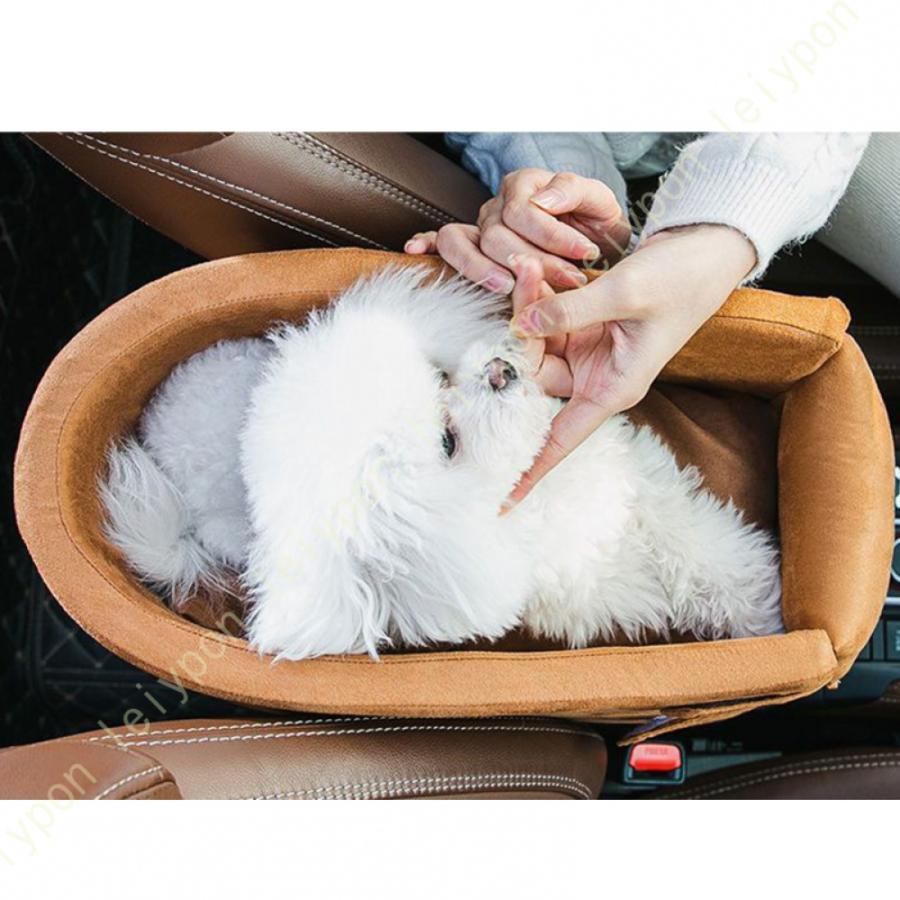 ペットベッド 犬 車 ドライブボックス ペットソファー 車酔い防止 滑り止め 水洗い可能 お出かけ 小型犬 中型犬 ドライブ 夏用 抗菌 防臭 アームレスト_8