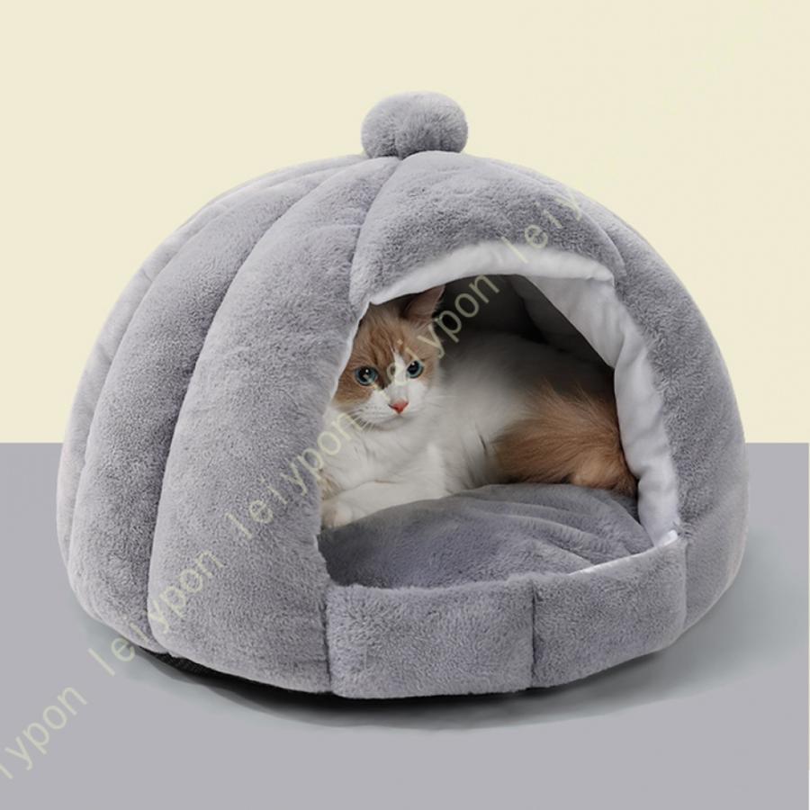 人気ショップが最安値挑戦！】 ドーム型 ペットベッド小型犬 ふわふわ