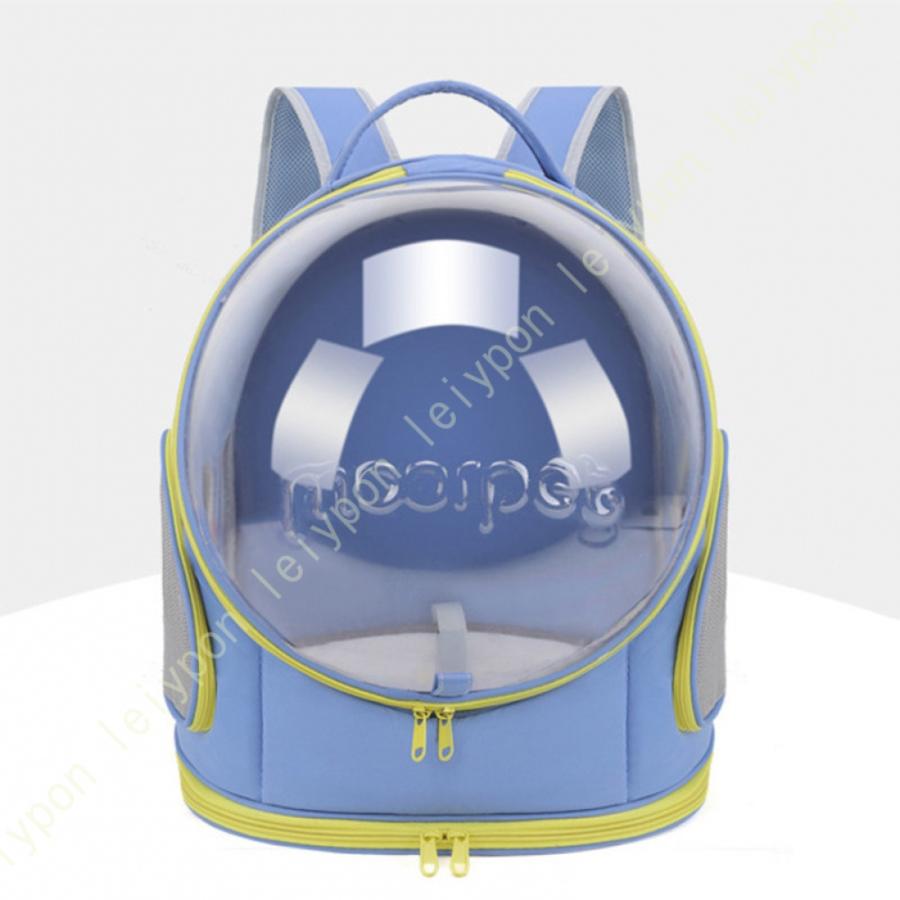 ペットキャリーバッグ 猫キャリー 犬猫兼用 宇宙船カプセル型 犬リュックサック 旅行ペットバッグ 透明 ペット用品 小動物用 中大型猫用 小型犬用 うさぎ用_5