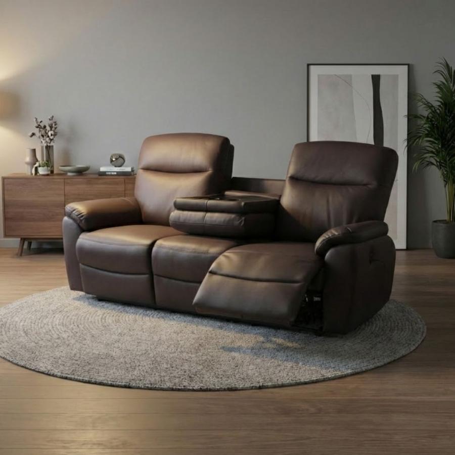 美品 電動リクライニングソファ 3人掛け Lelax Bella Comfort Lelax ソファー ソファ 電動 リクライニングソファ 3人掛けソファ