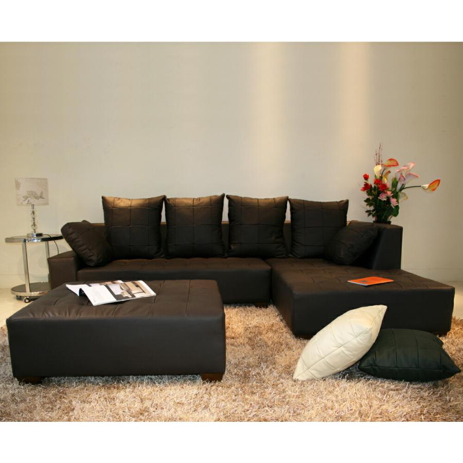 Lelax 厚革1.5mm ソファー カウチソファ ソファ 3人掛け ロー