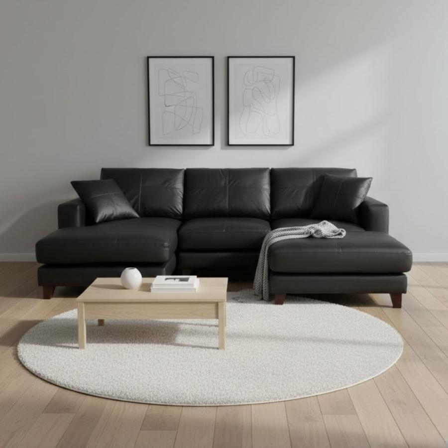 Lelax ソファー 革 レザー ソファ 本革 カウチソファ ワイド 大型