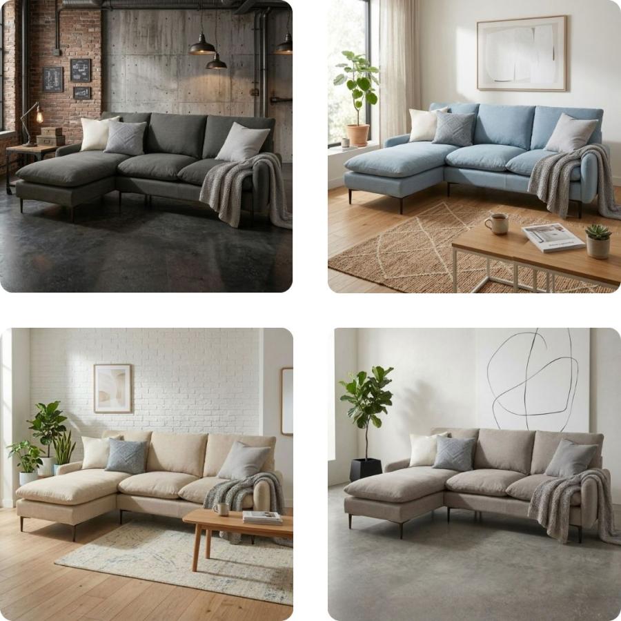 Lelax ソファー 3人掛け カウチソファ L字 コーナーソファ 212cm幅