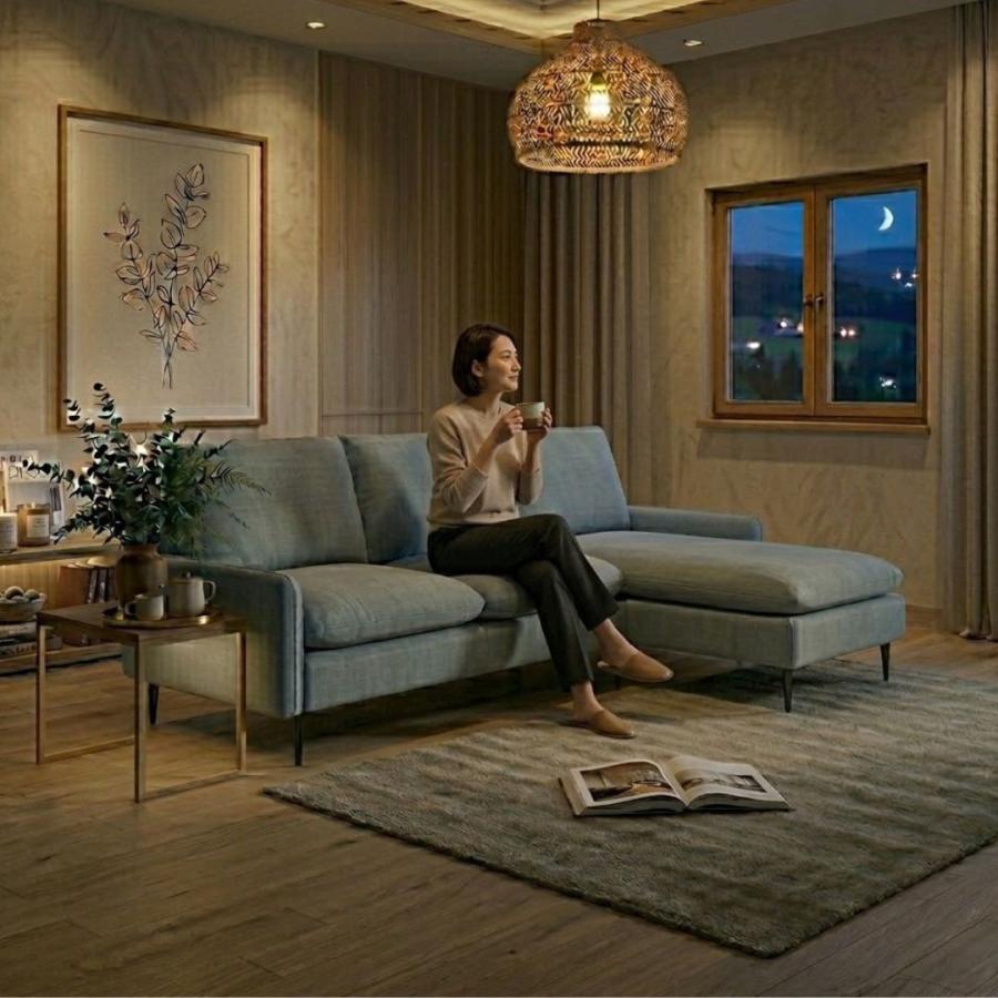 Lelax ソファー 3人掛け カウチソファ L字 コーナーソファ 212cm幅